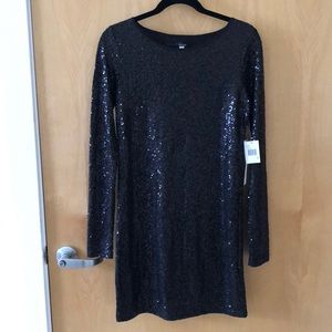Black sequined dress